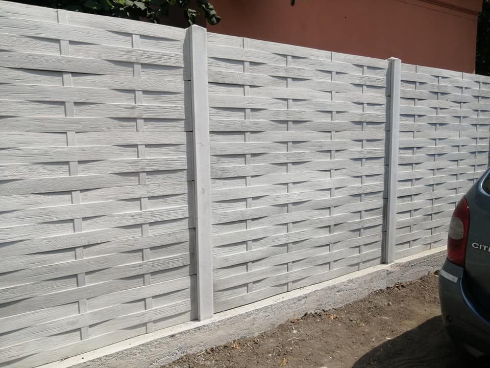 Clôture béton 3D premium gris anthracite design