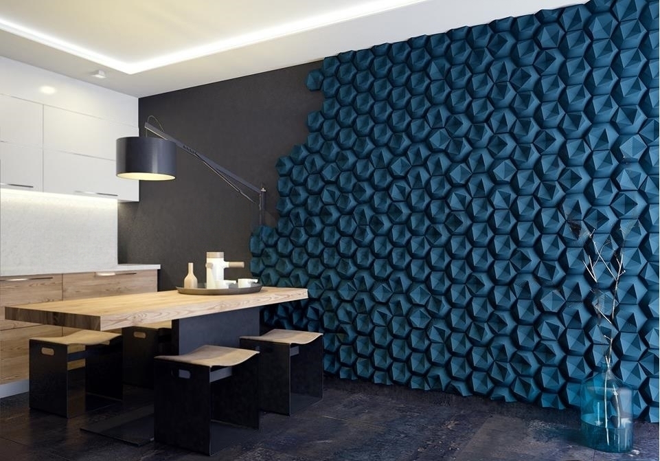 Plaquettes de parement 3D intérieur blanc moderne